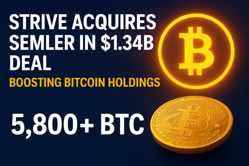 Strive Expands Bitcoin Holdings Through $1.34B Acquisition of Semler Strive acquires Semler, expanding Bitcoin holdings