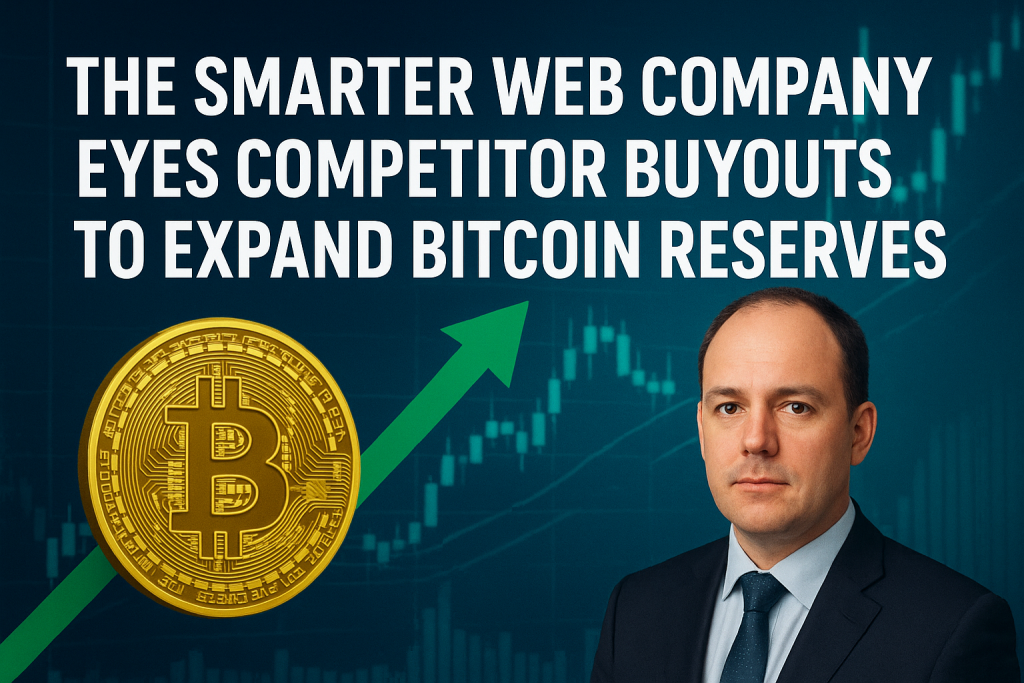 The Smarter Web Company Bitcoin treasury growth chart