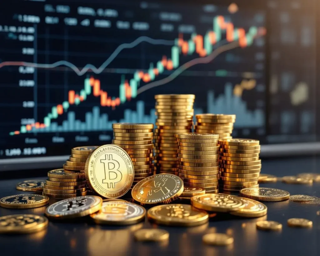 3D illustration of stablecoins with bond-like returns