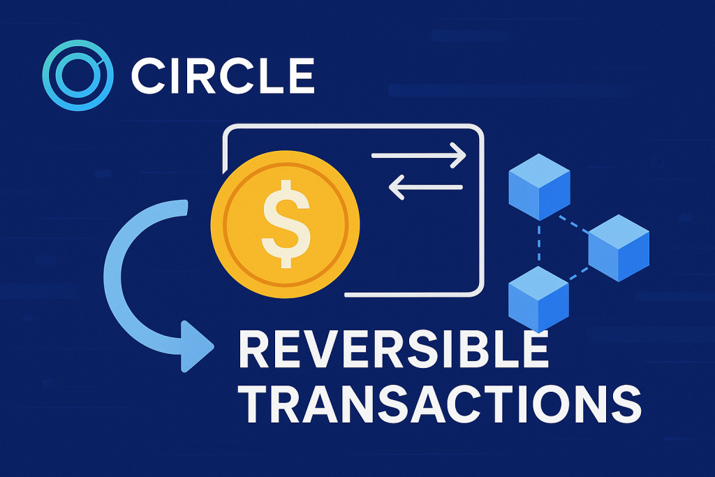 Circle Considers Reversible Transactions for USDC: Bridging Crypto and Traditional Finance Circle exploring reversible USDC transactions with blockchain and payment icons