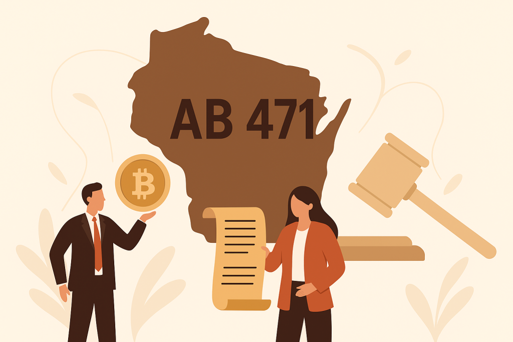 Wisconsin Lawmakers Propose Bill to Deregulate Crypto Companies Wisconsin crypto deregulation bill illustration