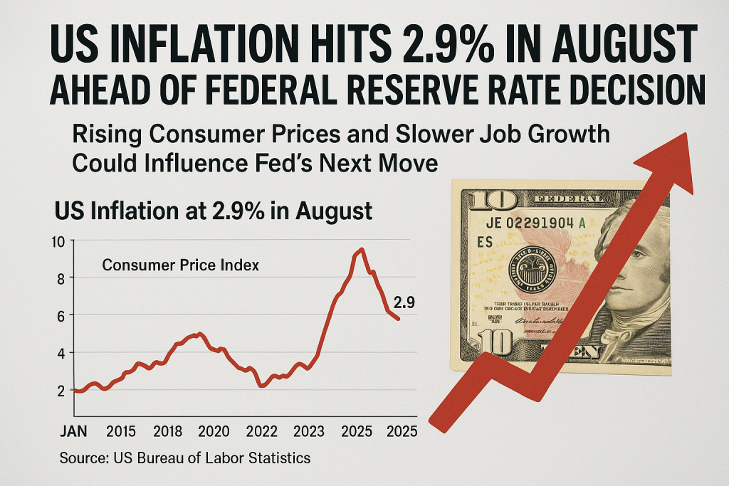 US consumer prices rise in August 2025 as inflation reaches 2.9%, affecting groceries, cars, and household goods.
