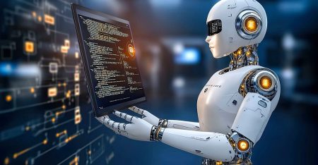 Investor analyzing the growth chart of AI stocks in the US market