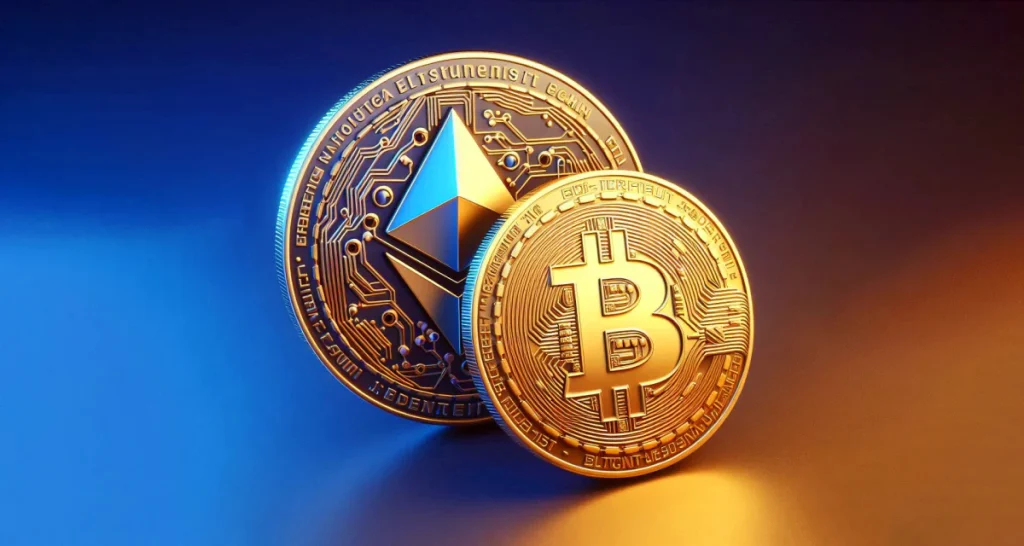 First US Spot Ethereum ETF with Staking Launches on Cboe Ethereum ETF chart with staking rewards concept