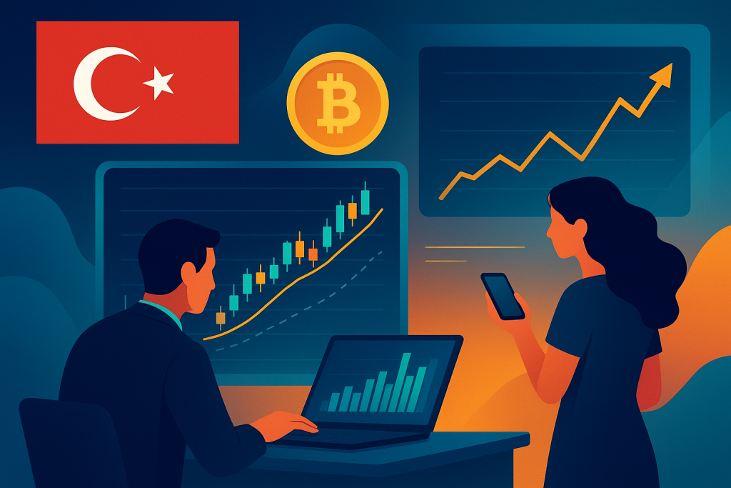 Turkey’s $200 Billion Crypto Market Driven Mainly by Altcoin Speculation — Chainalysis Turkish crypto traders analyzing altcoin markets in a digital trading environment
