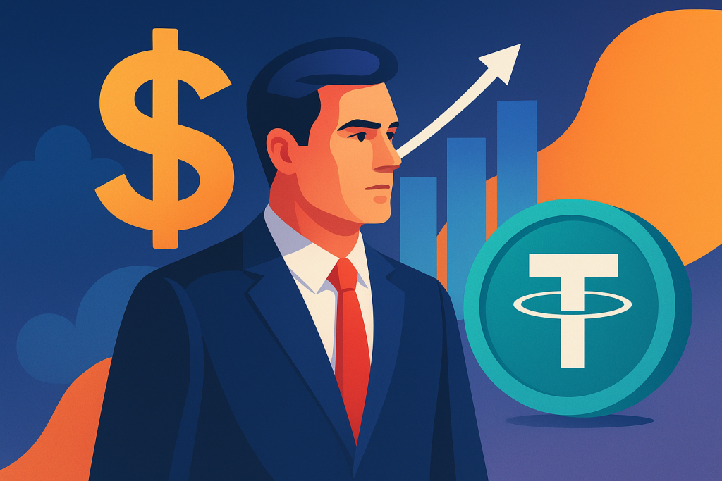 Tether Projects $15 Billion Profit by Year-End, CEO Paolo Ardoino Confirms Tether CEO Paolo Ardoino and USDT growth concept illustration
