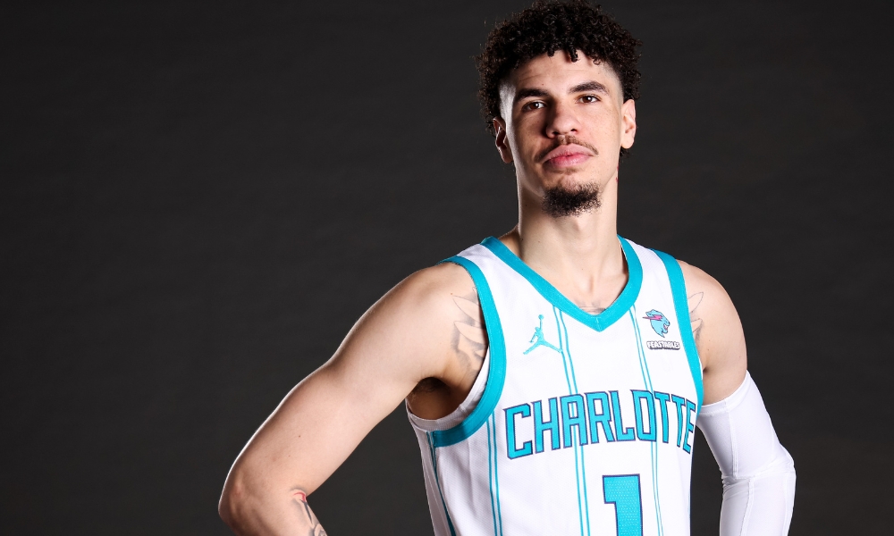 Charlotte Hornets Team Up for Multi-Platform Season Opener Broadcast Charlotte Hornets players in action during a multi-platform broadcast game.