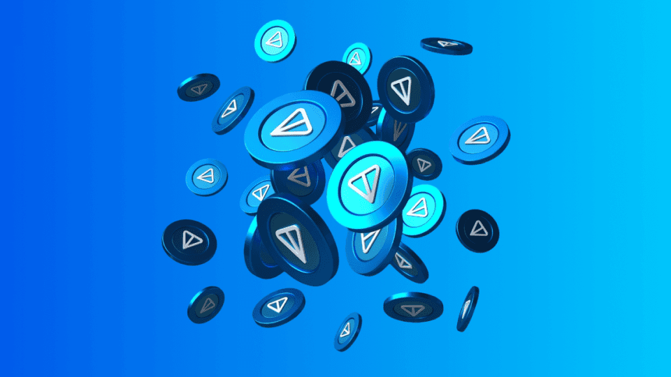 CoinShares Launches Toncoin-Based ETP Amid Market Volatility Digital Toncoin token with blockchain network visualization