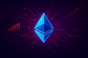 Ethereum network scalability and low gas fees visualization