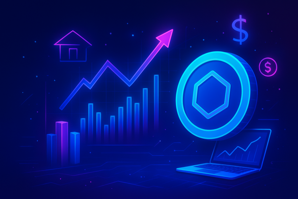 Robinhood CEO Predicts Financial System Transformation Through Tokenization Futuristic neon illustration of tokenization and digital finance growth