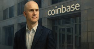 Coinbase CEO discussing U.S. crypto regulation progress at a meeting in Washington, D.C.