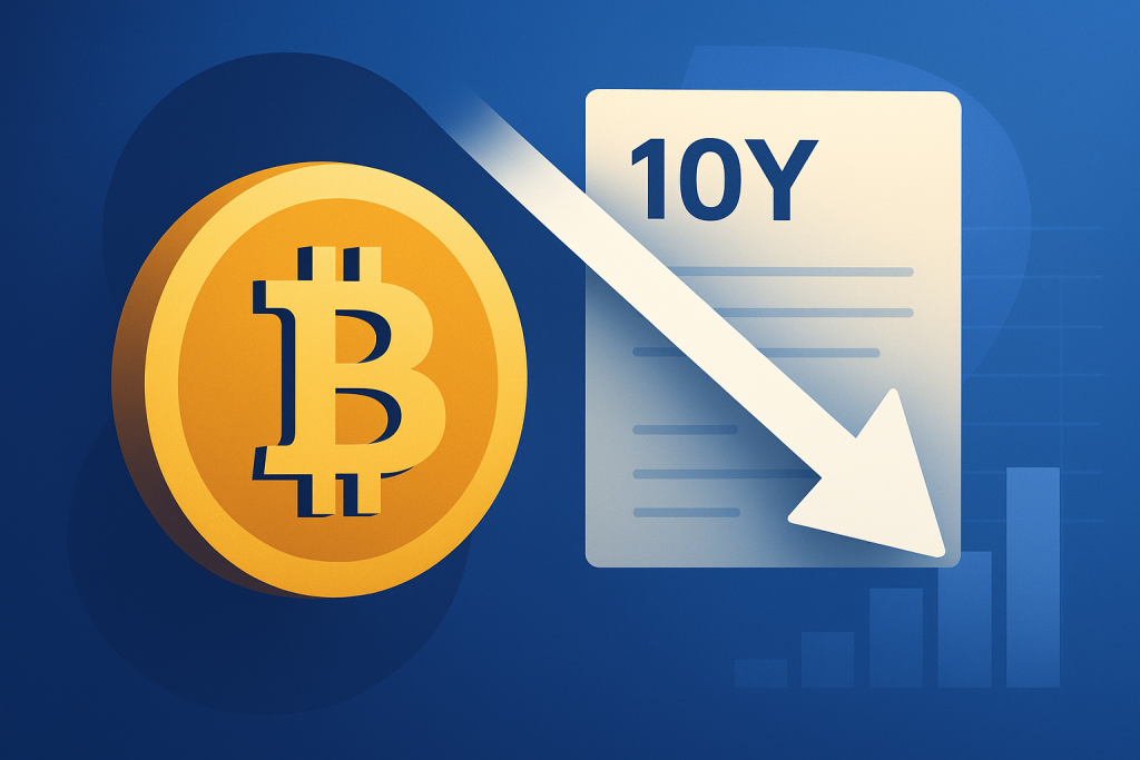 U.S. Treasury Yields Drop Below 4% as Investors Flee Risk — Crypto Markets Take Note U.S. Treasury yields fall below 4% as investors shift to safe assets