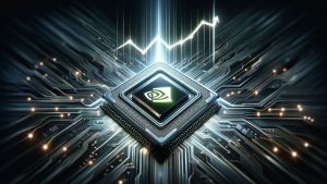 Nvidia AI chip and data center illustration