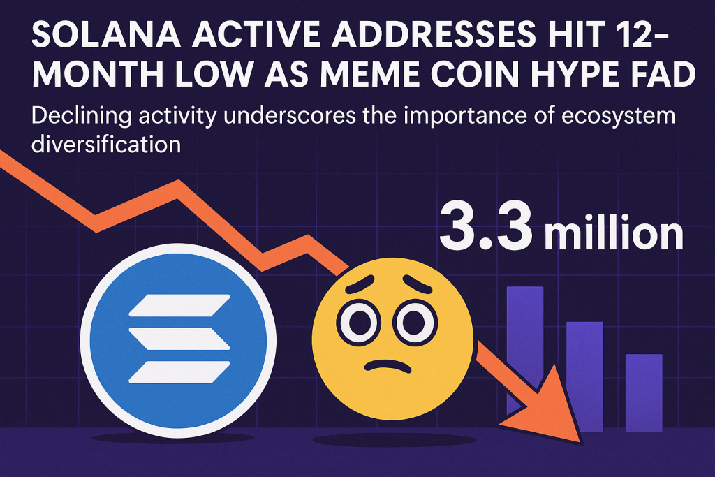 Solana activity drops to 12-month low amid fading meme coin hype