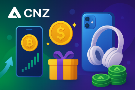 Illustration of MEXC and Chiliz CNZ campaign with crypto rewards and tech prizes