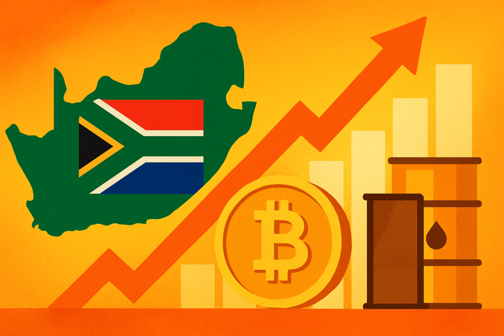 South Africa commodity boom illustration