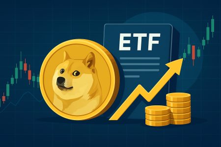 Dogecoin ETF market volatility and trading debut visuals