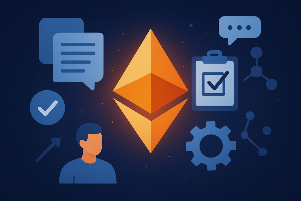 Ethereum ecosystem development and grants illustration