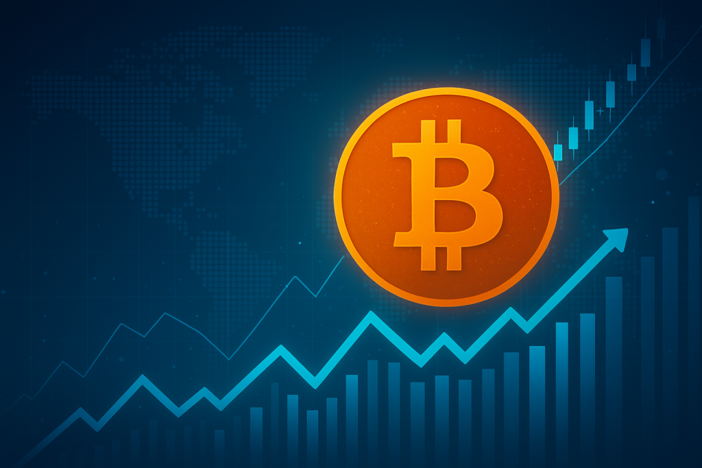 Bitcoin chart showing decoupling from stock market trends