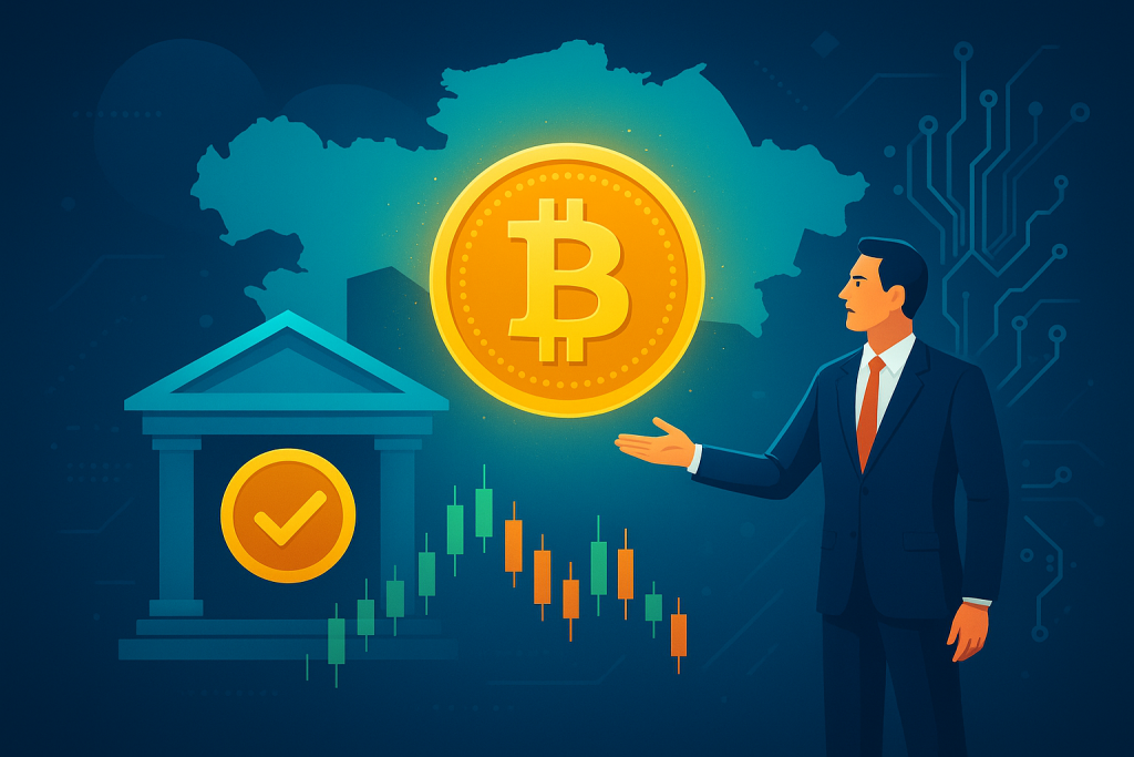 Kazakhstan Unleashes Crypto: Licensed Exchanges Get the Green Light Kazakhstan Crypto Regulation Illustration